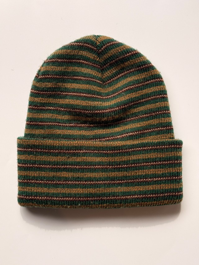 USA製 Deadstock!! Striped Acrylic Beanie made in USA