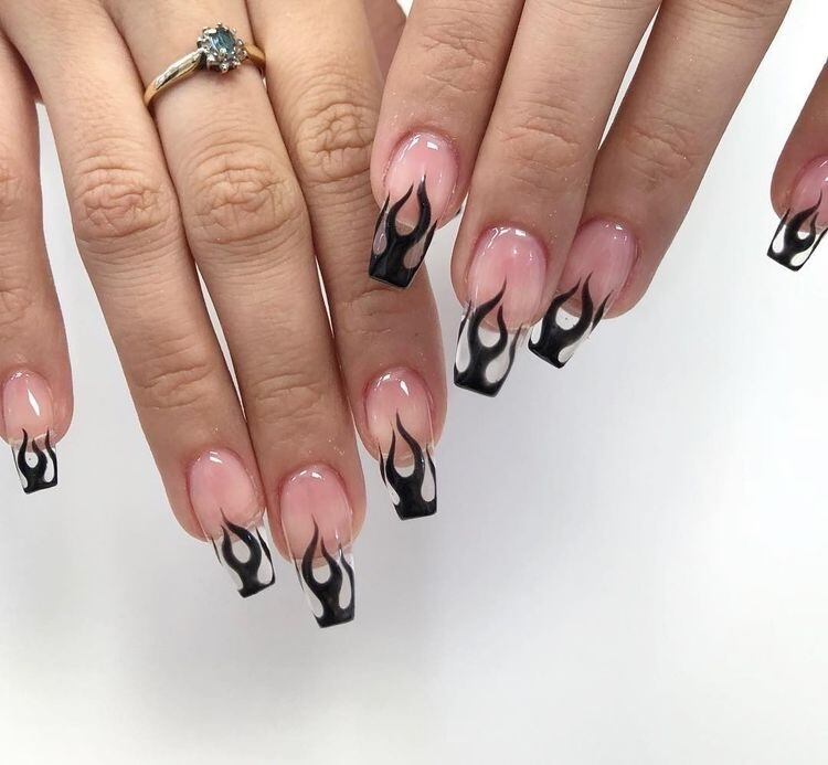 clear fire nail tip | aliengirl