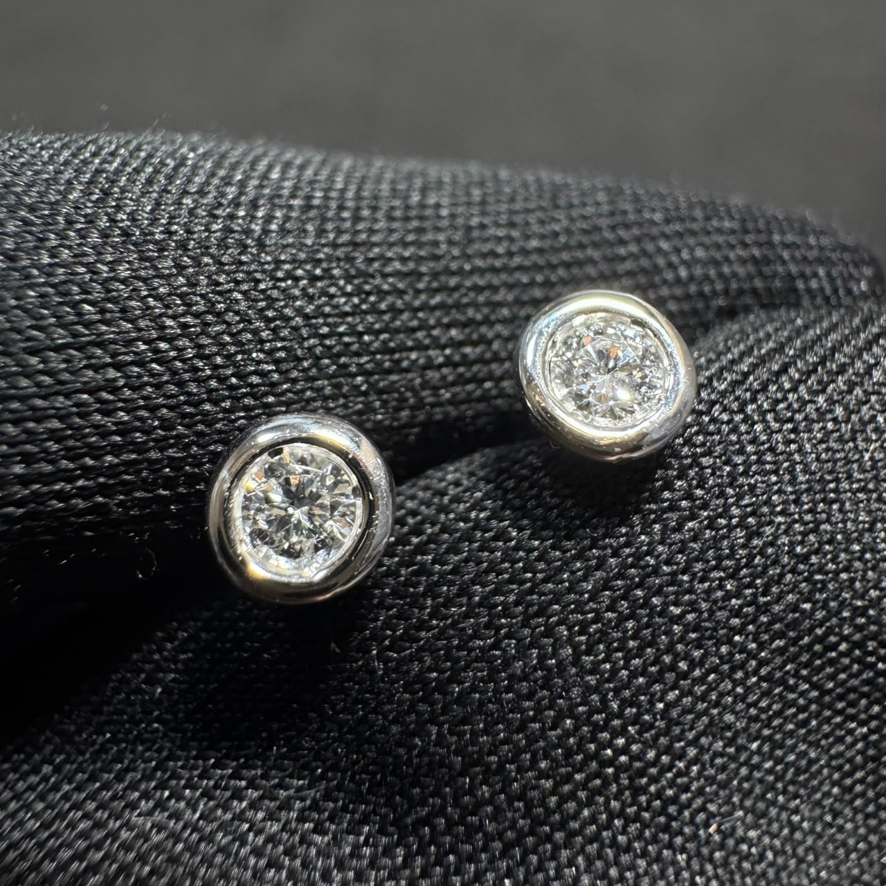 Pt900 0.10ct 一粒 ダイヤモンド フクリン ピアス | カオキ | 日本最大