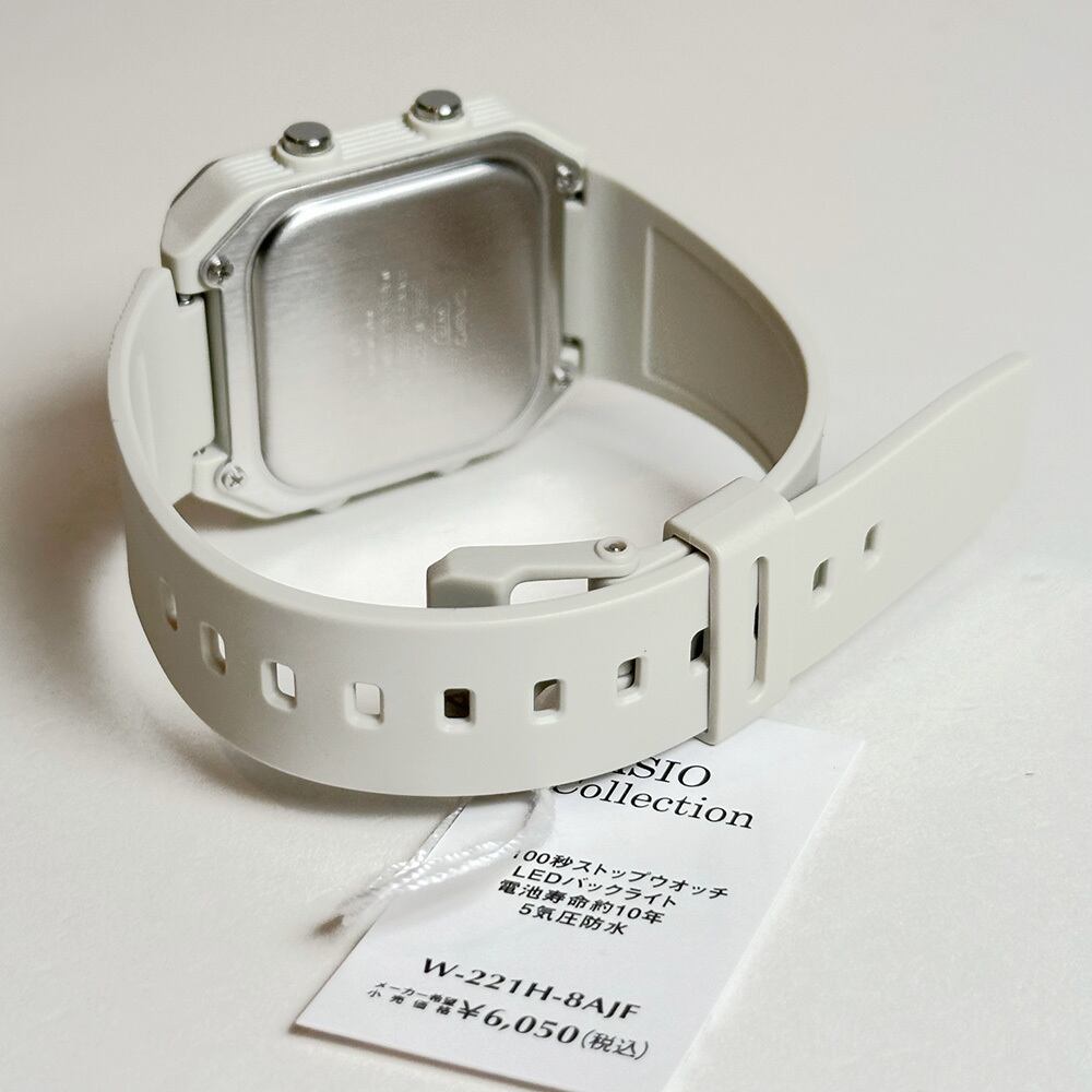 CASIO Collection STANDARD W-221H-8AJF アイボリー カシオ