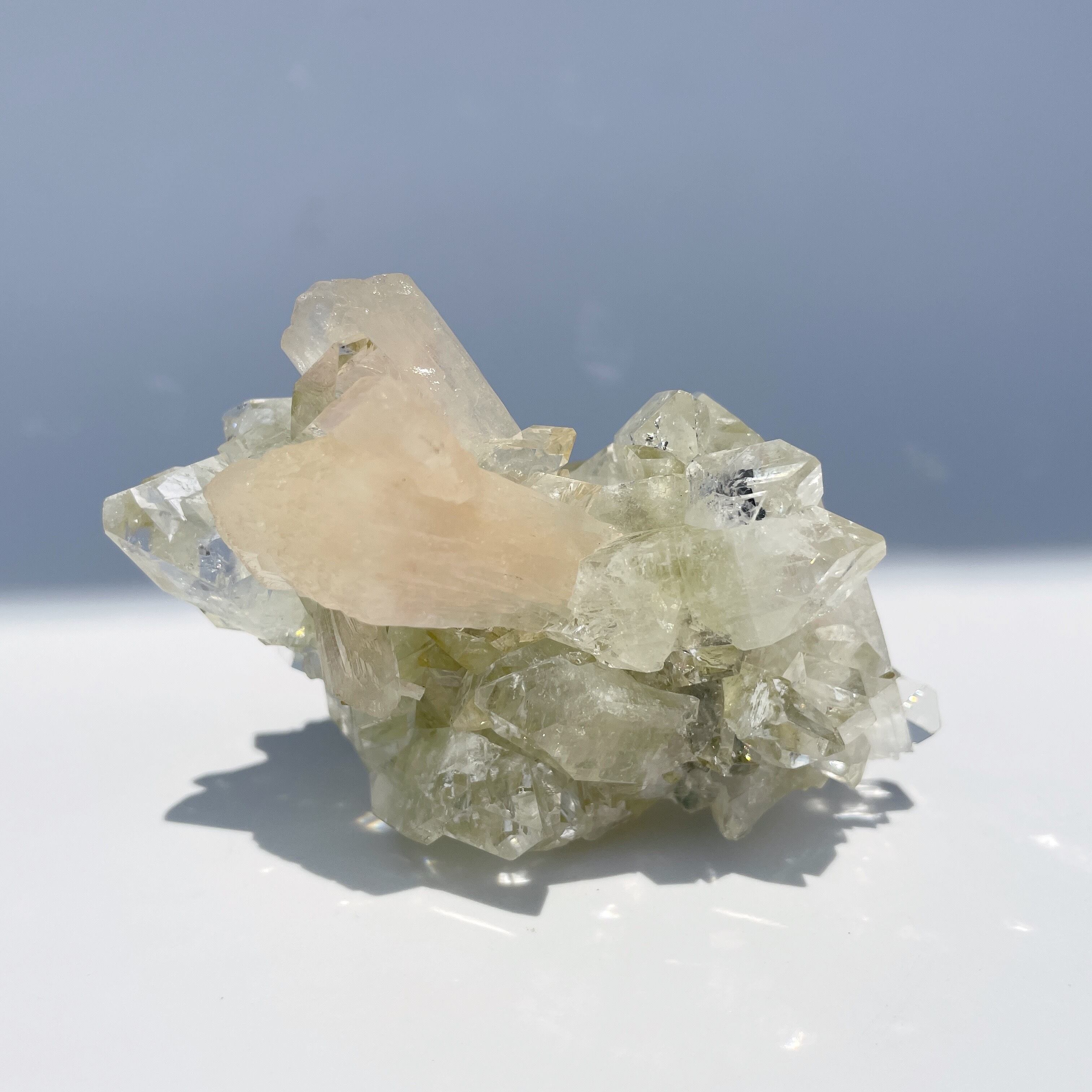 透明！グリーンアポフィライト＆スティルバイト22◇ Green Apophyllite