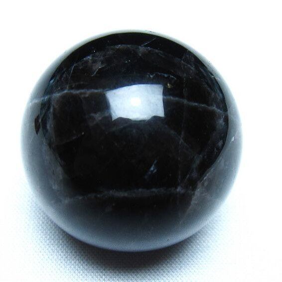 モリオン 黒水晶 丸玉 34mm スフィア 置物 原石 141-7340