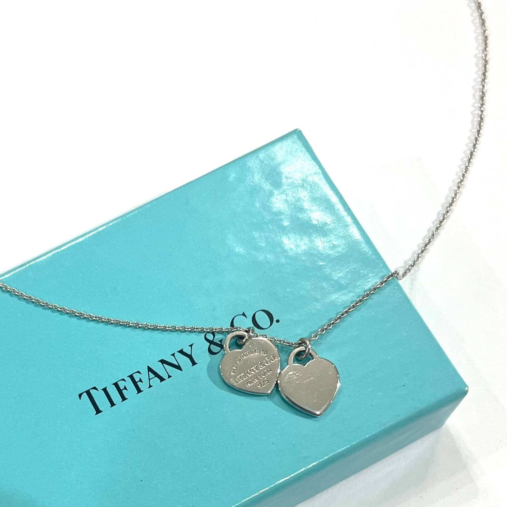 TIFFANY&CO.】2560 ティファニーダブルハートタグネックレス リターン