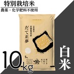 新米 令和8年産 登米産 だて正夢 白米 10kg 農薬・化学肥料不使用栽培米