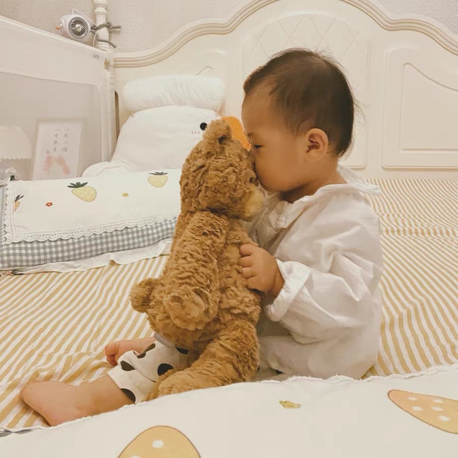 ハート鼻のふわふわくまぬいぐるみ（42cm） | LittleBean丨海外子供服