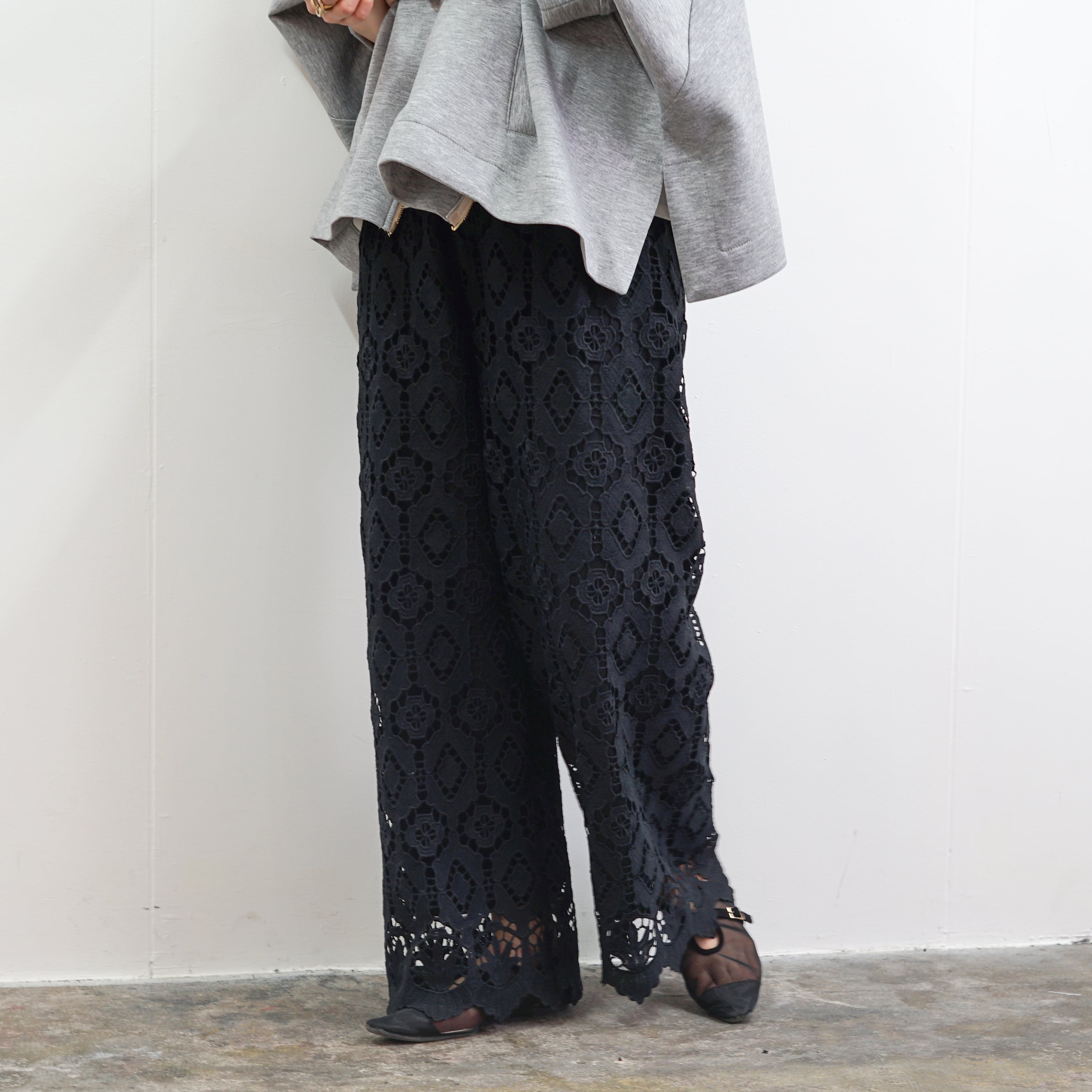 シアーレースワイドパンツ
