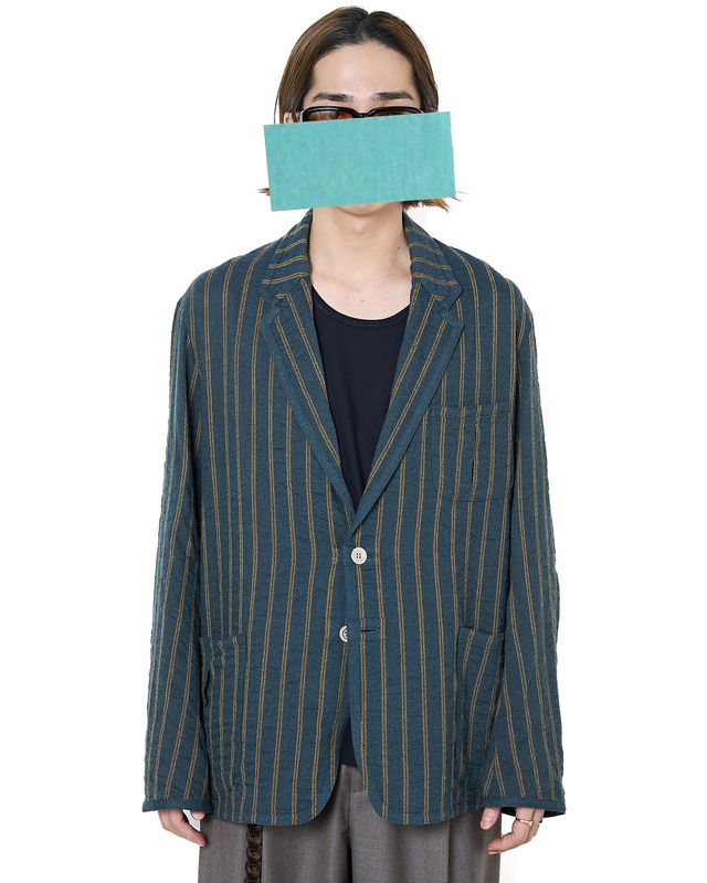m's braque "TRIMMED JACKET〔BLUE STRIPE〕"