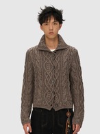 BALIANG Cable Knit Polo Cardigan