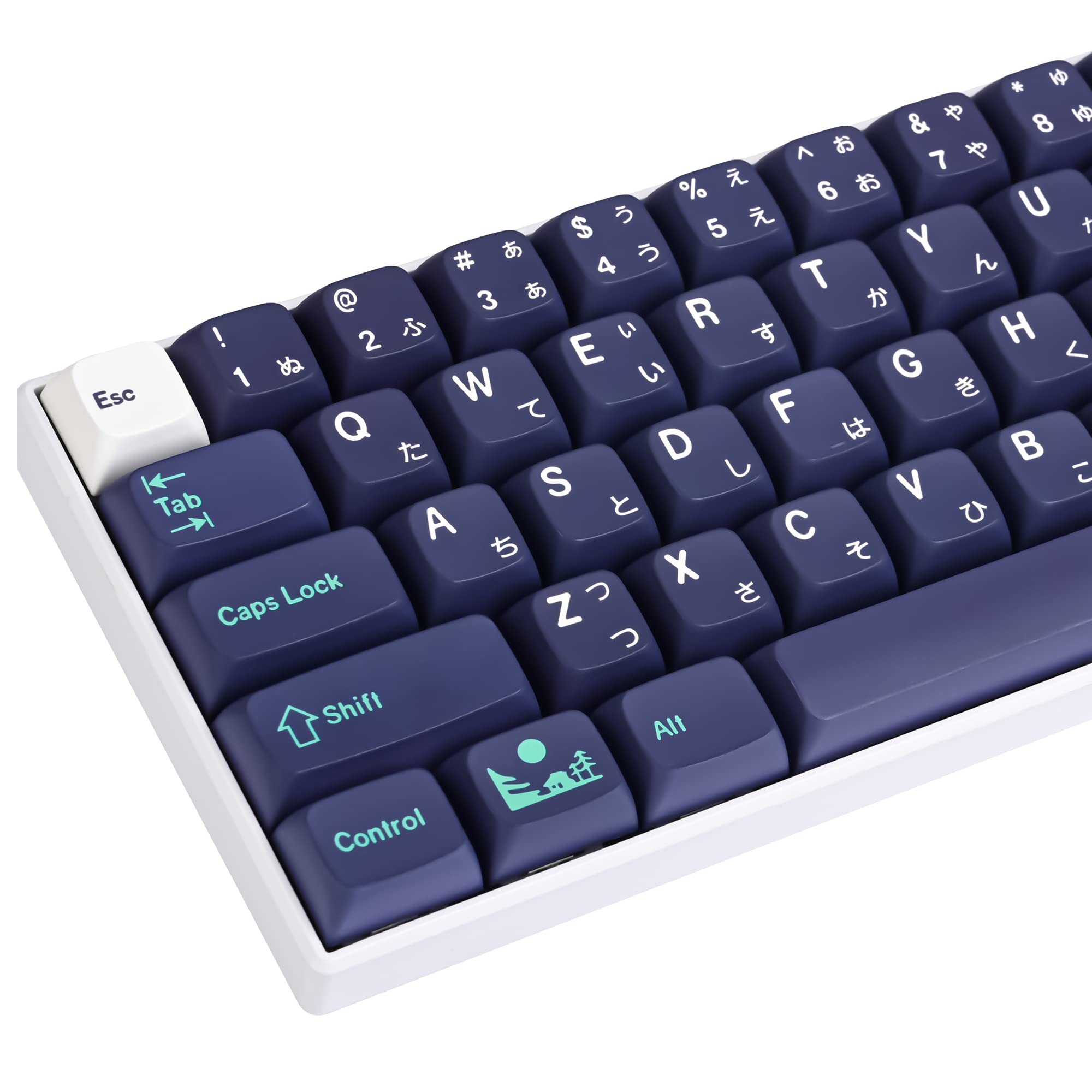 最安値⭐︎ 水辺の夜 ZERO WAKE GATES トレカ キーキャップ XDAプロファイルPBTキーキャップ60％、83キーカスタムゲーミングキー