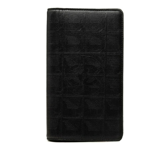 シャネル ココマーク ニュートラベルライン 二つ折り 長財布 A15788 ブラック レザー レディース CHANEL 中古