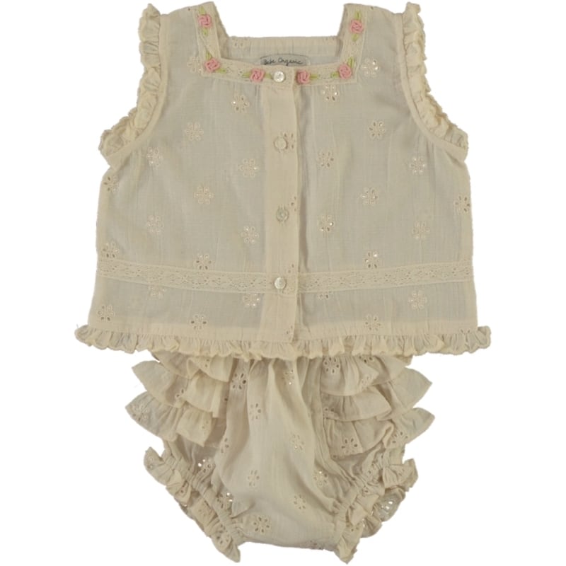 〈 Bebe Organic 26SS 〉 Luna Baby Set / Antique Lace