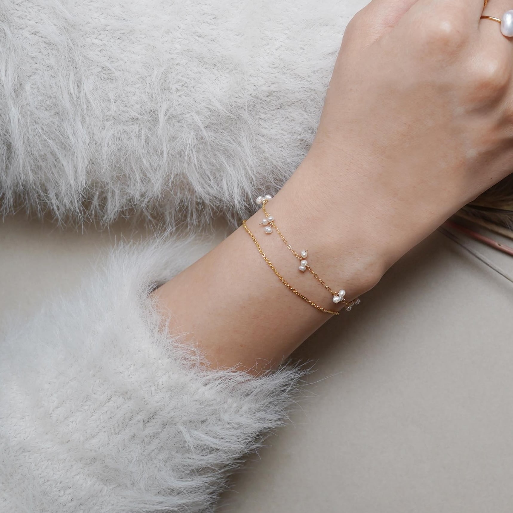 14kgf   3粒ポンポンブレスレット