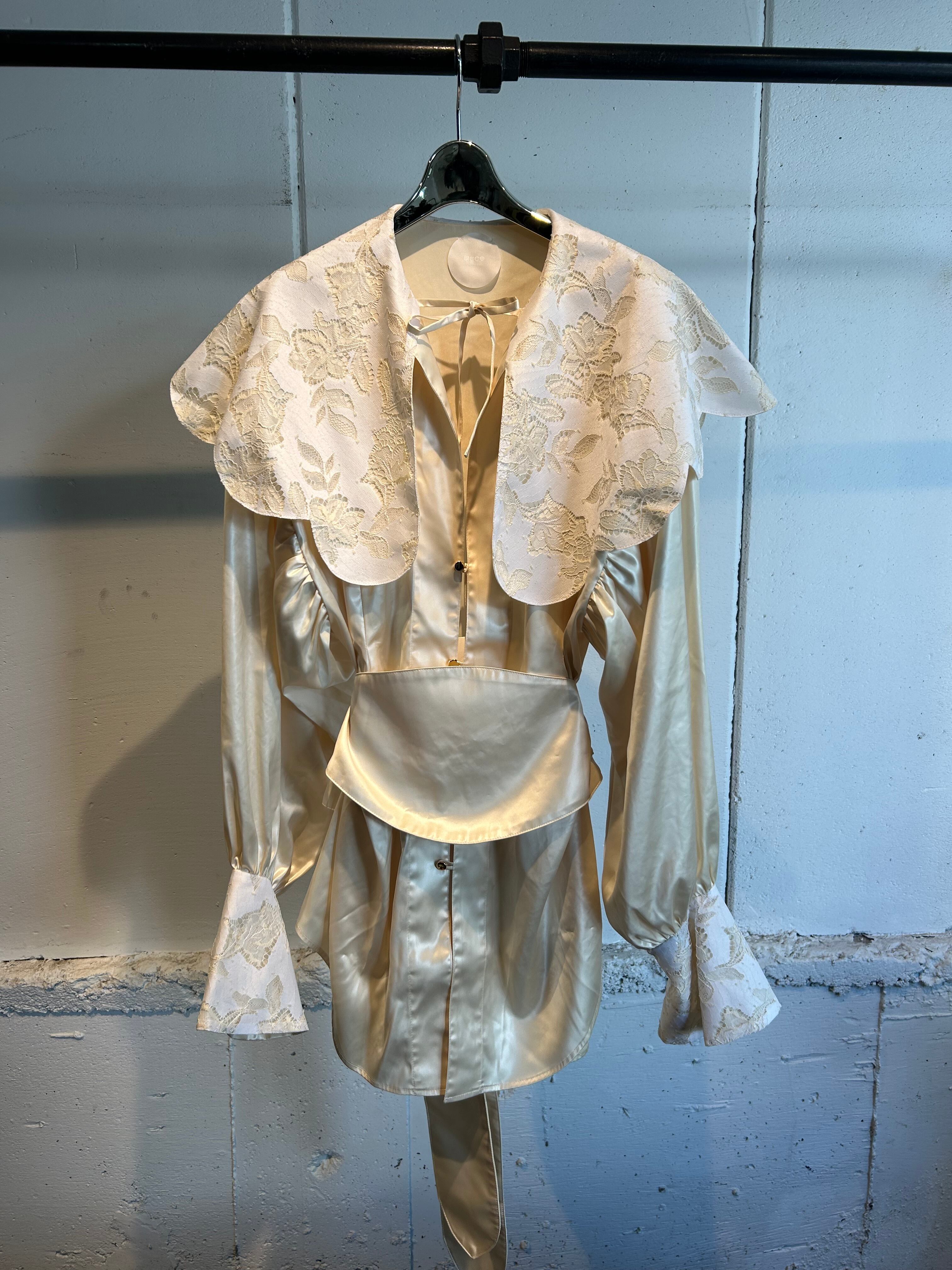 トップス DECOdepuis1985 lace collar belt shirts DECOdepuis1985 lace collar belt shirts | AAR