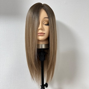 3Dウィッグ 未カット 50cm あまんだ 百合子ウィッグレミー人毛100%