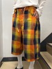 00's bluez チェックワイドショーツ