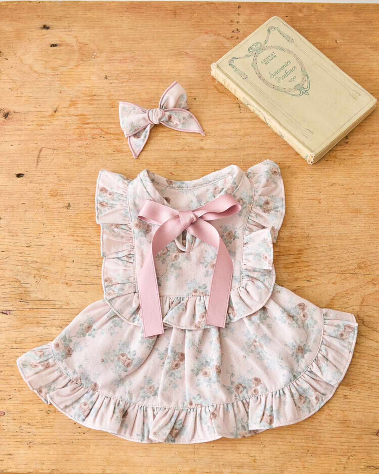 即納【kiki&nini】アメリーローズワンピース　(pink)