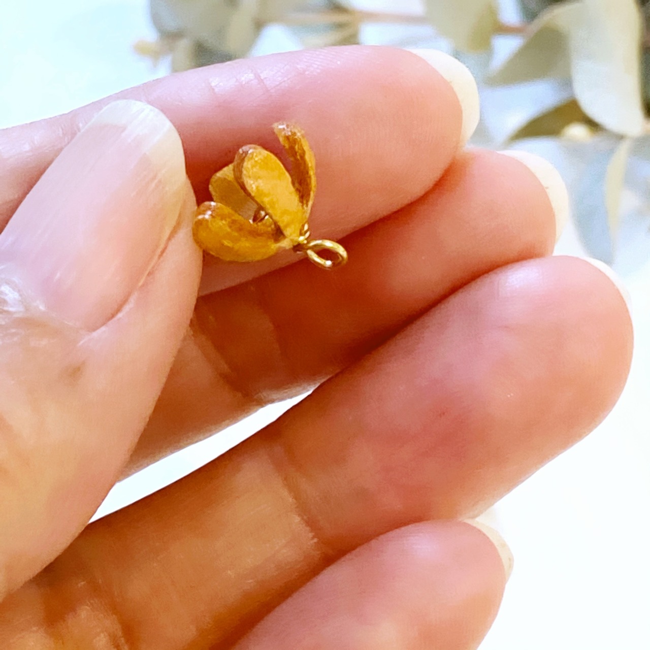 【アウトレット3D立体レザーフラワー】スターフラワー(ピン付きタイプ）ナチュラル6個セット - 5