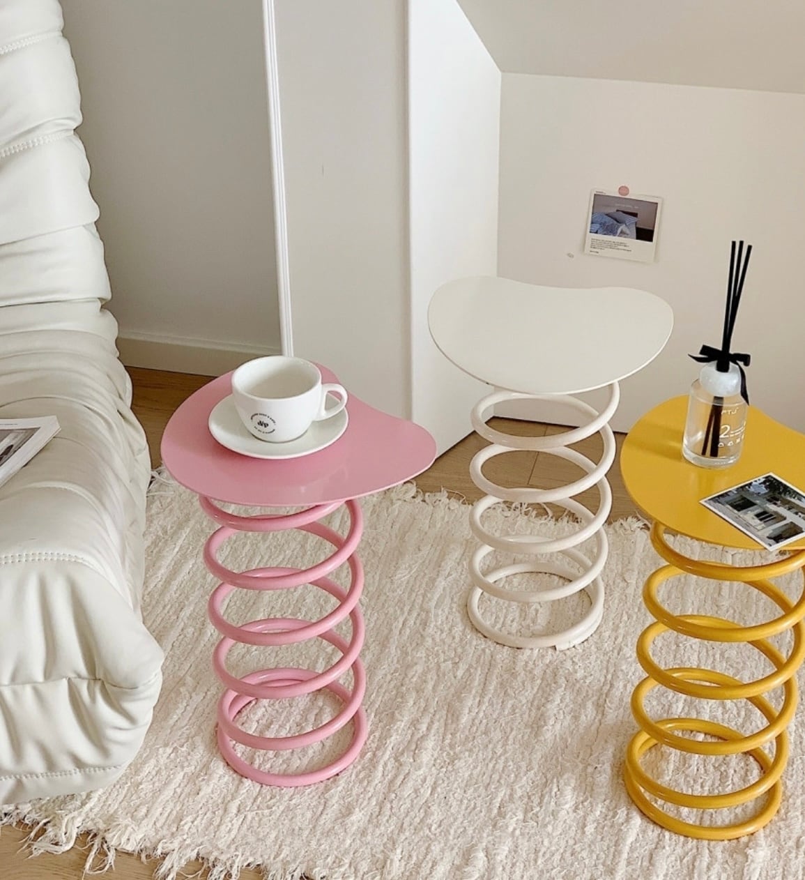 heart bean spring table 6colors / ハート ビーン スプリング サイド