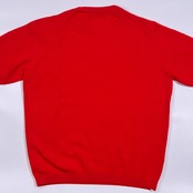 カシミヤ100% スコットランド製 Ballantyne バランタイン 半袖 ニット セーター 97cm-38"/レッド レディース