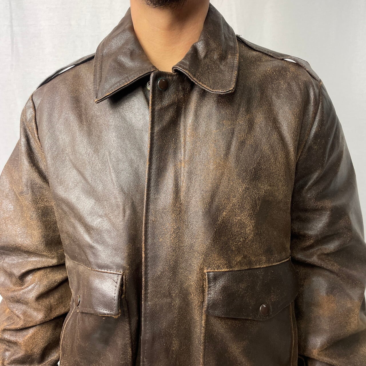 70年代〜80年代 SEARS シアーズ A-2 タイプ フライトジャケット レザー  