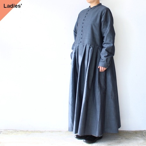 HAVERSACK アシンメトリーバンドカラーワンピース Asymmetry bandcollar onepiece / 622401　（Navy）
