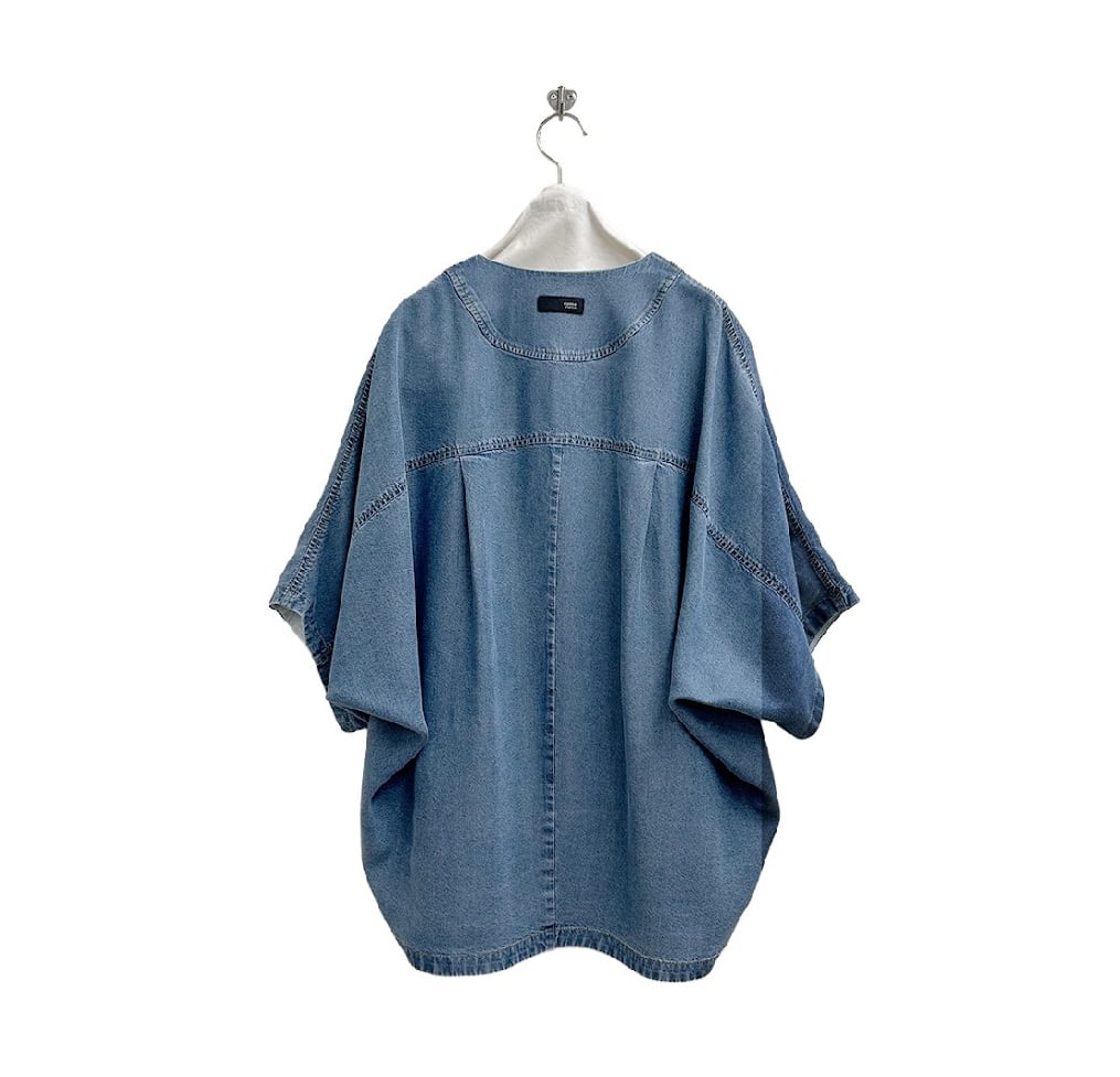 予約販売] ayane アヤン テンセルデニムノーカラーシャツ 826505 (4/中