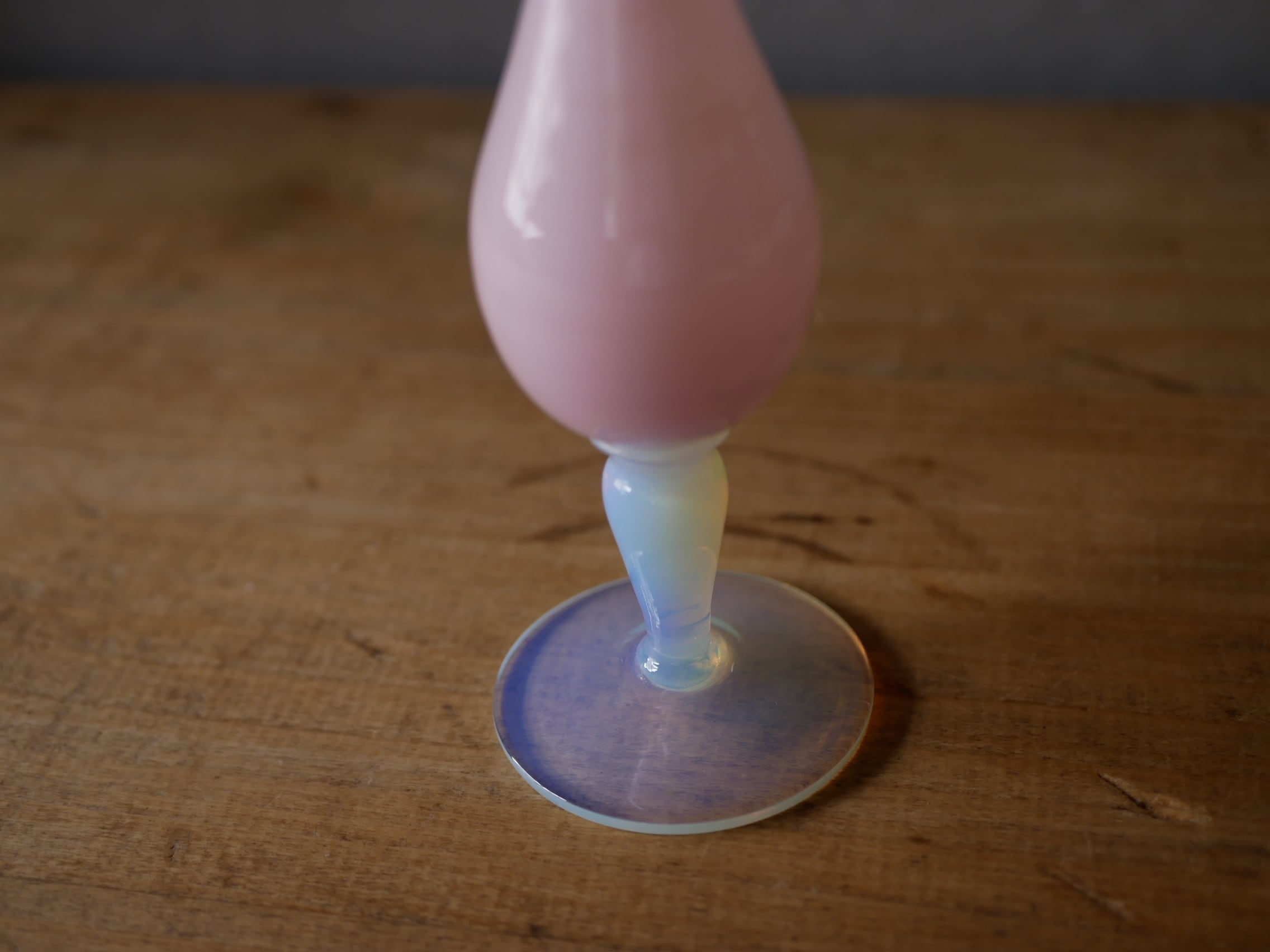no.6 オパリンガラス フラワーベース フランスヴィンテージ ブロカント