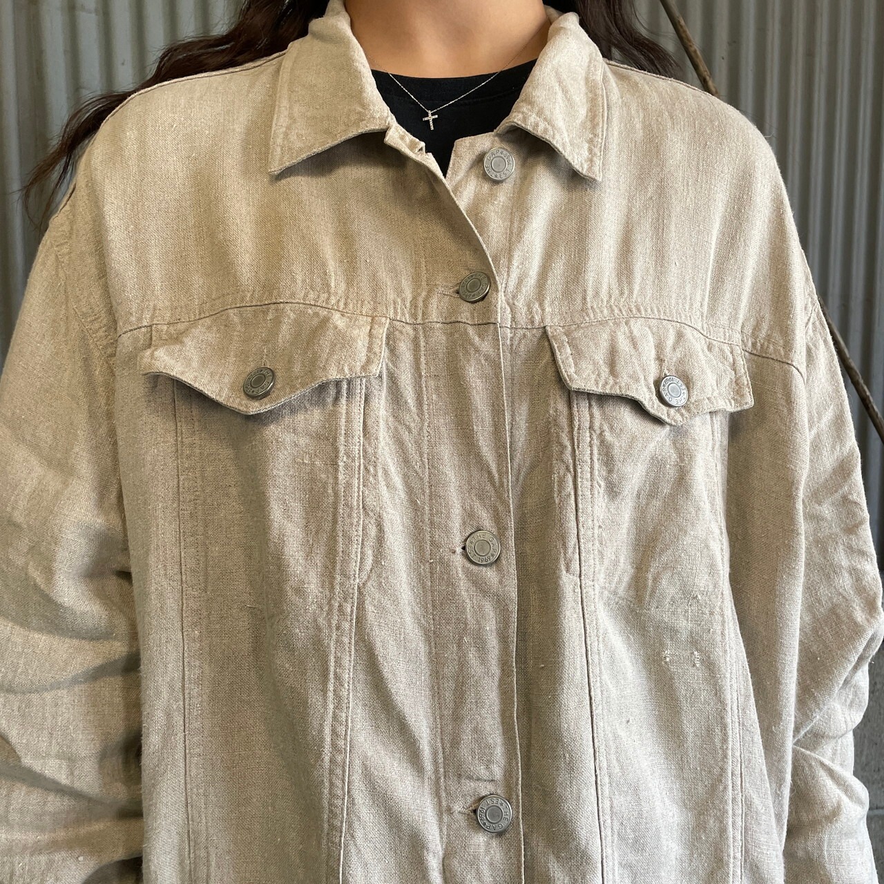 90年代 OLD GAP オールドギャップ リネントラッカージャケット メンズL 