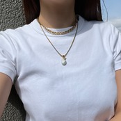 バロックパール　mixチェーンネックレス［GSN043］