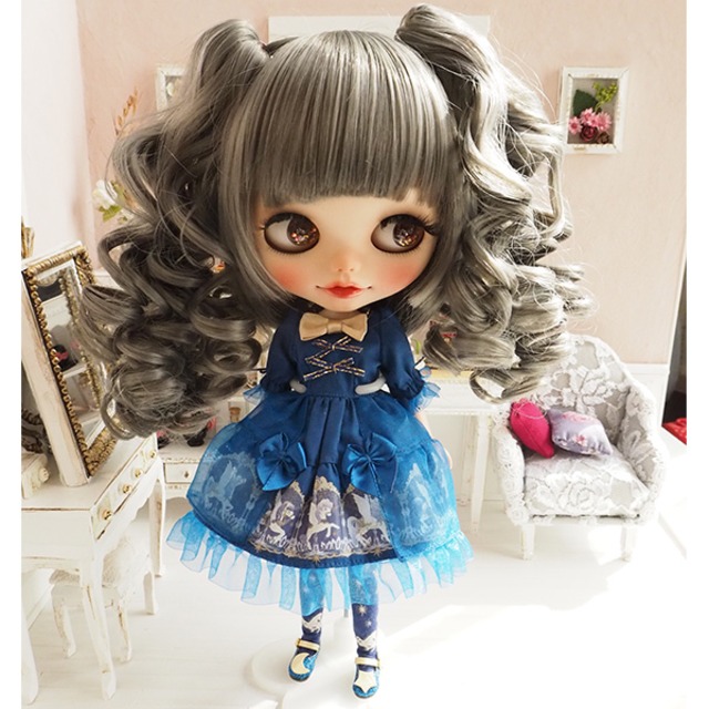 ネオブライス ウィッグ 姫バング ドリィスパイラル グレイアッシュ 10 