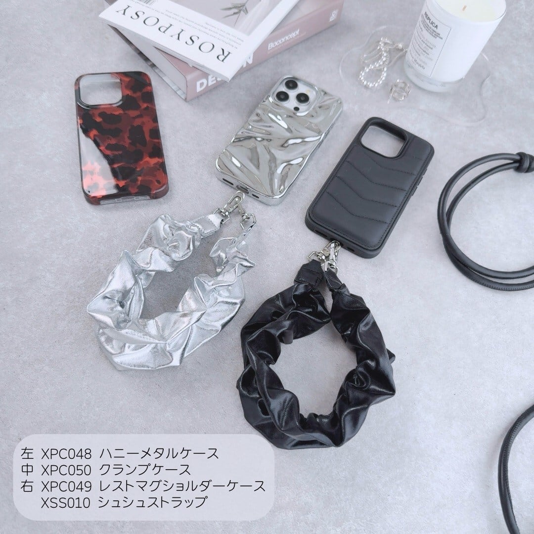 ラパフェ うさちゃす シュシュ ネックストラップ 姫ロリ シボ型押し】ハンドストラップ <シュシュ風> | leschériet