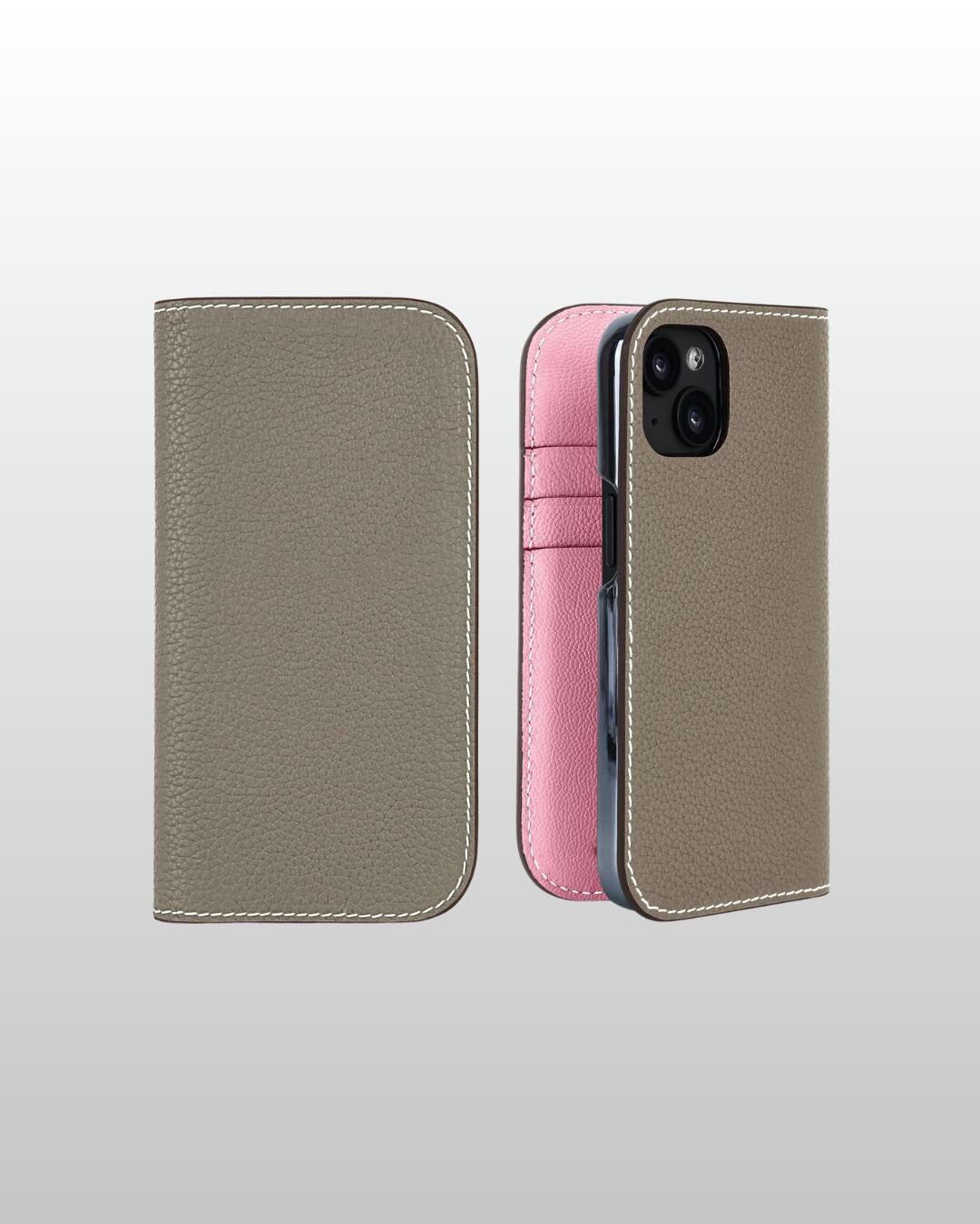 【iPhone15シリーズ】手帳型ケース トゴ スイートブラウン
