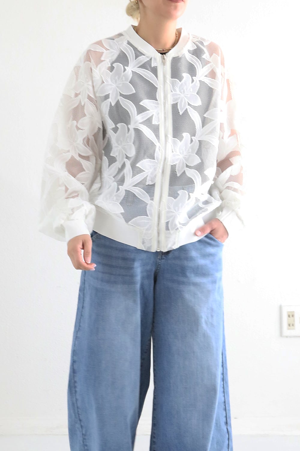 フラワーメッシュブルゾン / FLOWER MESH BLOUSON(25P66000H)