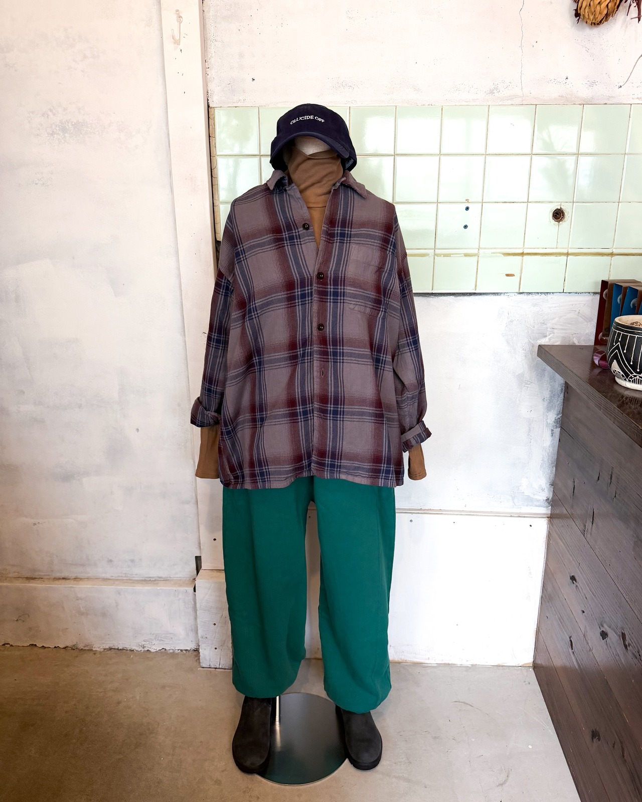 【HTS WOMEN】CHECK ONE-UP SHIRT