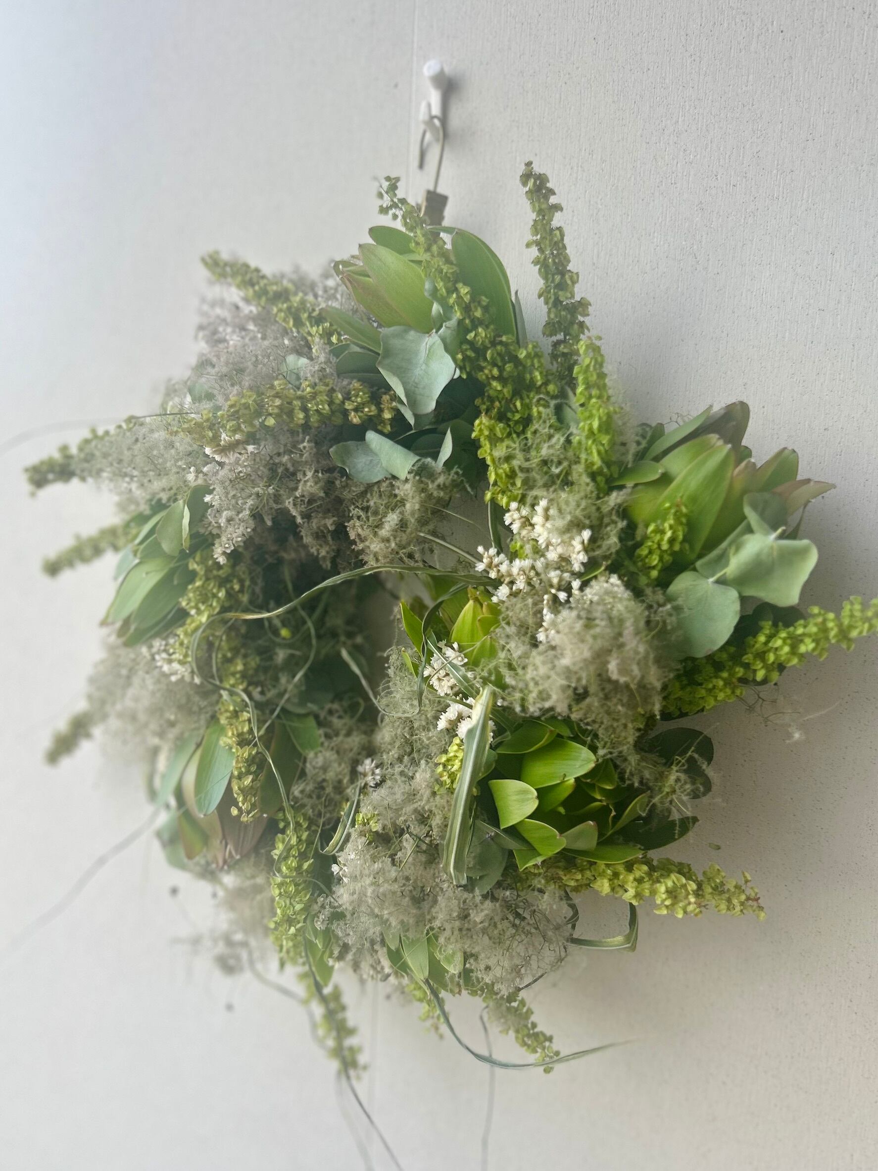 サマーグリーンリース 【wreath】【スモークツリー/ドライフラワー