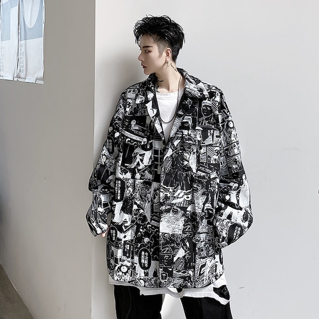 メンズ モード系 デニム ジャケット オーバーサイズ ビッグシルエット 黒コーデ ダーク 病み可愛い 個性的 ゆったり ストリート系 原宿系 オルチャン 10代 代 天使と悪魔 サブカル系ファッション Seasonz メンズ モード系 デニム ジャケット オーバーサイズ ビッグシルエット 黒コーデ ダーク 病み可愛い 個性的 ゆったり ストリート系 原宿系 オルチャン 10代 代 天使と悪魔 サブカル系ファッション Seasonz