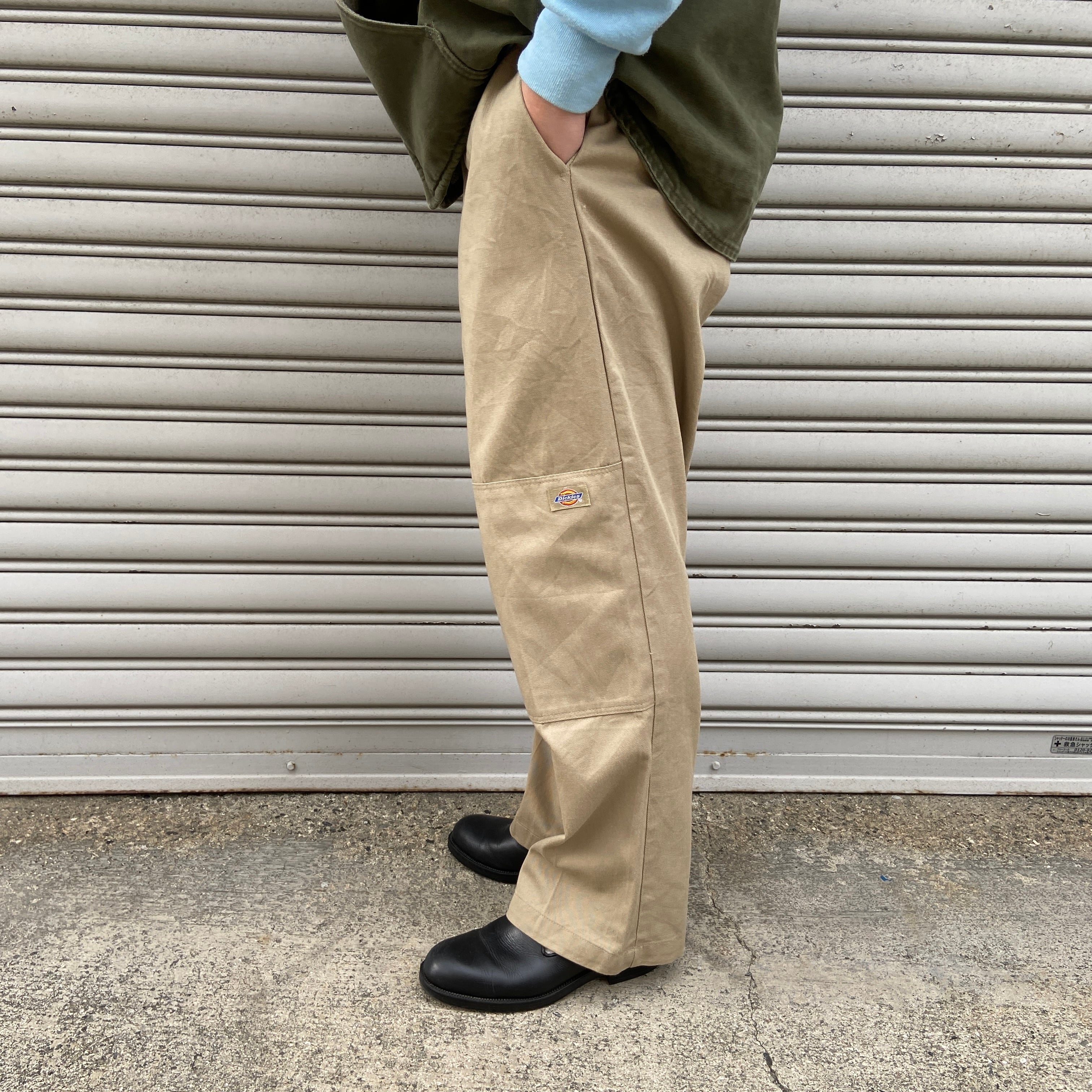 Dickies ダブルニー ワークパンツ ベージュ W34 L32 ワイド 極太 Dickies ディッキーズ ダブルニーワークパンツ ワイド ベージュ W34