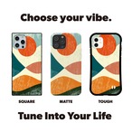 受注生産 iPhoneケース 太陽と波のレトロウェーブ｜レトロウェーブ CURV010C