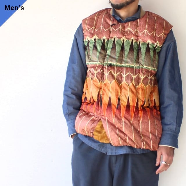 【ラスト１点】norbit ダウンベスト Print Middle Layer Down Vest