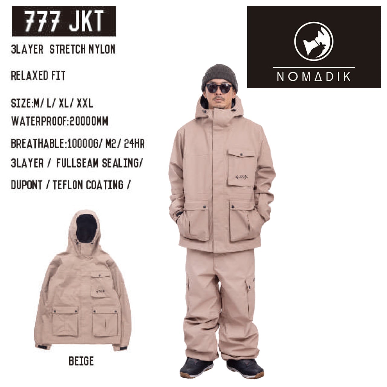 NOMADIK nomadik ノマディック777 SNOW WEAR ウェア