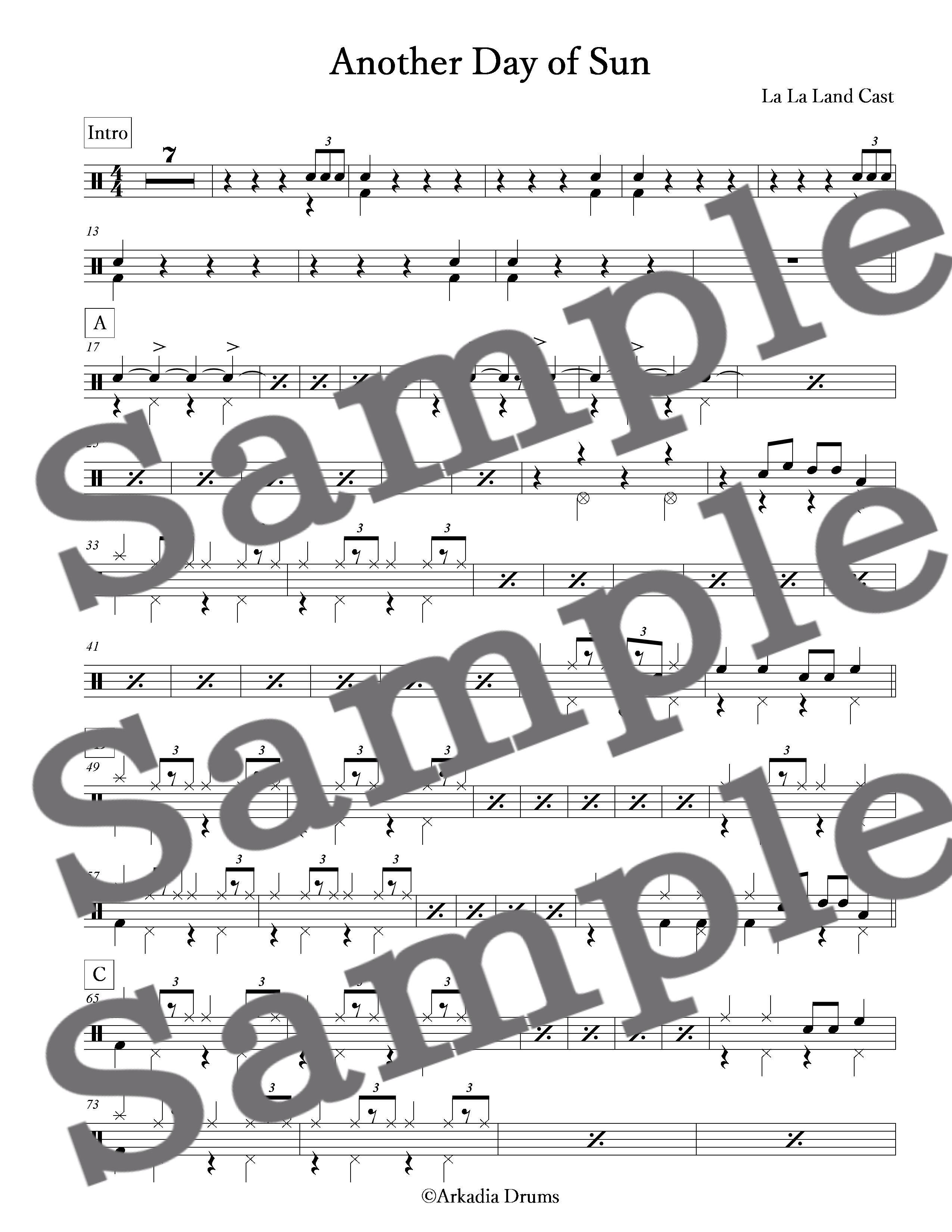 Another Day of Sun（La La Land Cast） | Arkadia Drums