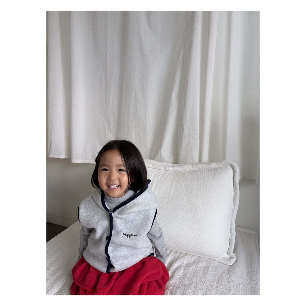 【取寄】PEPPER フリースパーカーベスト|冬服|韓国子供服