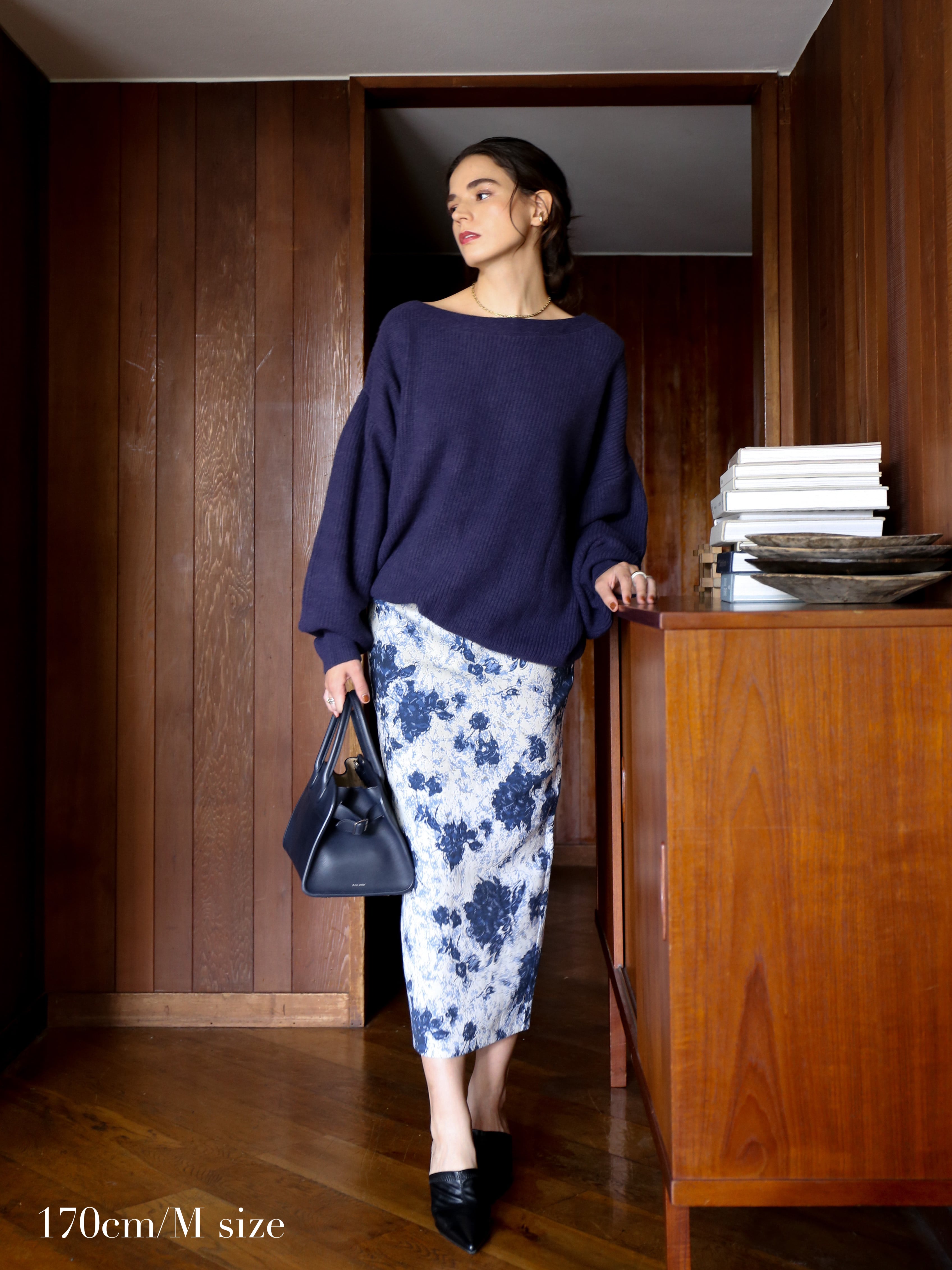 Cara フラワージャガードスカート(multi color)Cara01サイズ