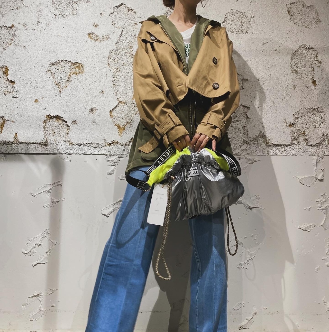 リズレイ　RISLEY risley 　Padded clutch bag