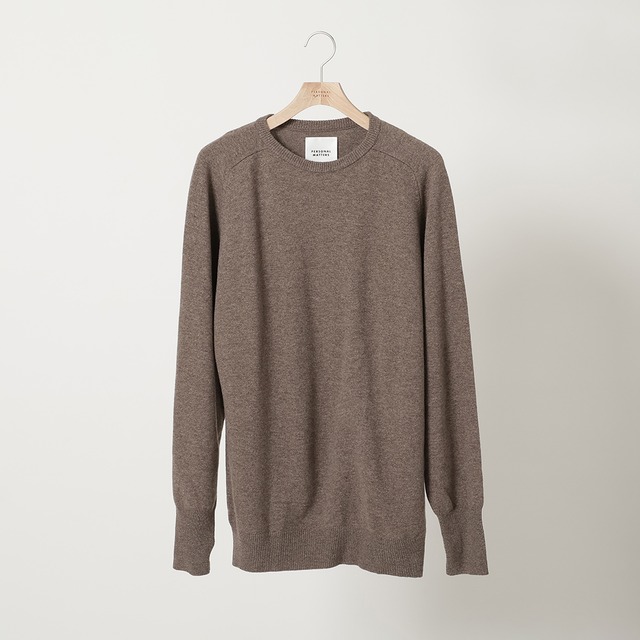 PERSONAL MATTERS PROJECT N°02 MERINO WOOL CREW NECK SWEATER　DARK BROWN
