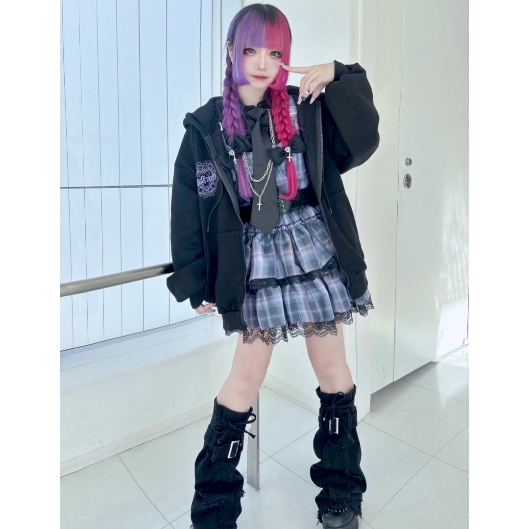9/24 再入荷！】ゴスハートロゴZIPパーカー(裏起毛
