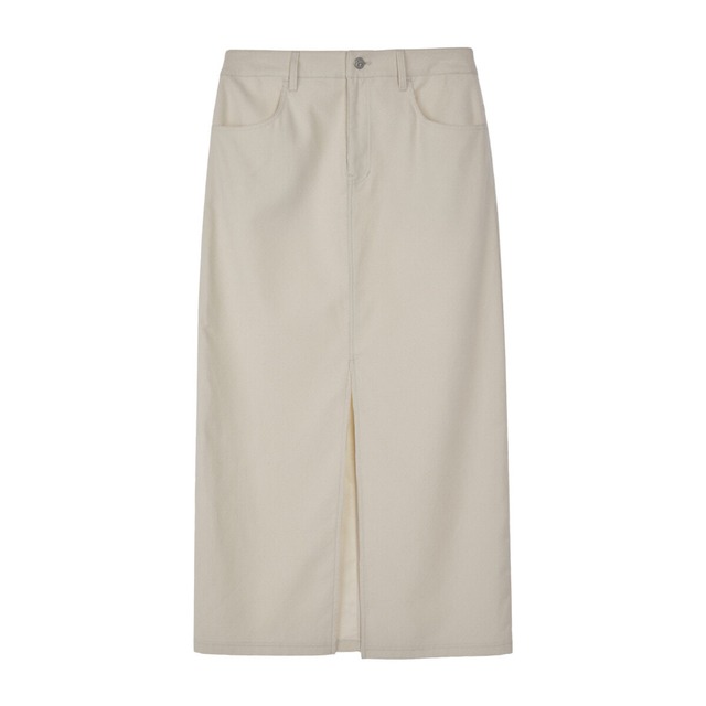 [rest & recreation] CORDUROY MAXI SKIRT - IVORY 正規韓国ブランド 韓国ファッション 韓国代行 rest recreation レストアンドレクリエーション restrecreation