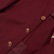 70s VAN JAC ヴァンヂャケット THE BLAZER MAN マリン 金ボタン 背抜き 段返3B テーラードジャケット 165-84-73/メンズ ビンテージ ボルドー