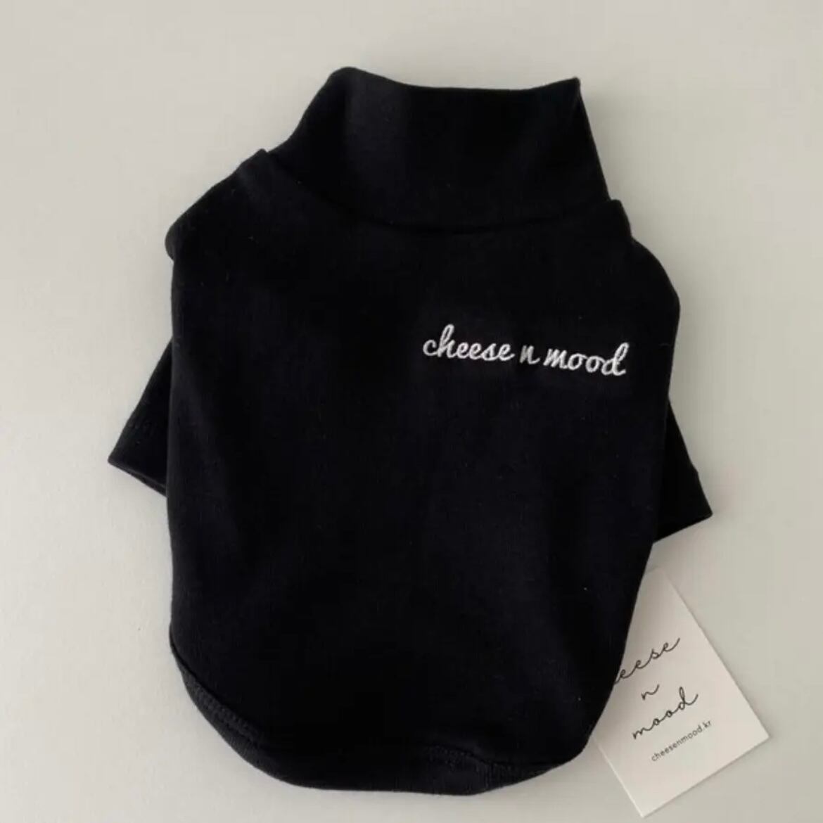 【cheese n mood】Logo turtleneck