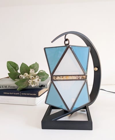 ステンドグラスランプシェード・color：つゆくさ cactus blossom